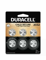 NEW Duracell 2032 3V Lithium Battery, Child Safety Features – 6 Pack