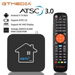 ATSC 3.0 DRM over-the-air OTA Tuner 4K HDTV Box WIFI USB DVR Media Player WebTV
