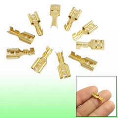 Boat Speaker 6.5mm Female Spade Terminal Wire Connector 10 Pcs