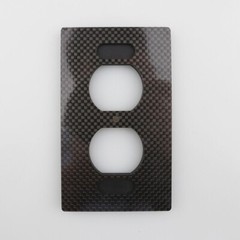 117*70 Carbon Fiber Power outlets cover wall plate, Duplex Receptacle face plate
