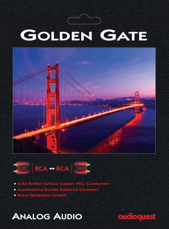 AudioQuest Golden Gate – 1.0 Meter RCA to RCA – Brand New – Authorized Dealer