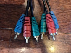 6FT COMPONENT VIDEO CABLE 3 RCA RED GREEN BLUE RGB COAXIAL for HDTV DVD VCR COAX