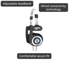 Koss Porta Pro Classic On-Ear Headphones, Retro Style, 3.5Mm Wired Plug, Durable