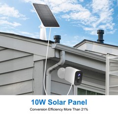 360° Solar Panel Charger for Outdoor Security Camera Eufy 10W Micro USB Type-C