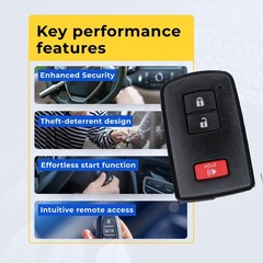 Replacement Smart Key Fob for Toyota Tacoma 2015-2021 FCC HYQ14FBA Part Number