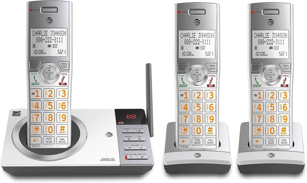 AT&T 3 Handset Expandable Cordless Answering System with Smart Call Block