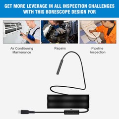 5M 8LED IOS Plug and Play Borescope Endoscope Inspection Camera for iPhone iOS