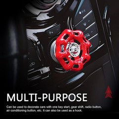 Push Start Button Cover, Metal Car Rotary Knob Decor, Auto One Click Start Decor
