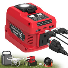 2-Pack DC 18V to AC 110V Power Station Compatible with Milwaukee 18V Battery