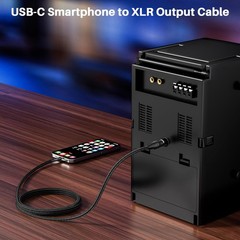 USB C to XLR 10 FT Stereo Audio Cable Male Output XLR to USB C Adapter