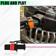 2-Wire Alternator Connector Pigtail, Durable 6-inch Pigtail, 25877026 Easy Insta