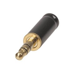 Slimline Stereo Plug 3.5mm Black and Gold Quality Low Loss High Performance