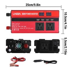 Car Truck RV Solar Power Inverter 5000W DC 12V to AC 110V Converter w/ LCD 4USB