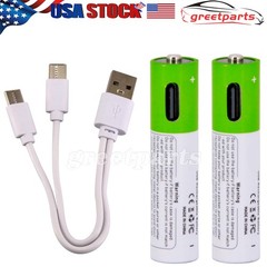 1.5V 2600mWh AA / AAA Battery Type-C USB Rechargeable Lithium ion Batteries Lot