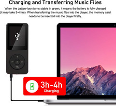 MP3 Player 32GB with Speaker Earphone Portable Hifi Lossless Sound MP3 Mini Musi