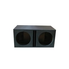 Dual 12″ Vented Armor Coated Subwoofer Box with Painted Kerf Port 1″ MDF wood