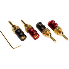 Expanding Banana Plug with Dual Set Screws and Poly Carbonat
