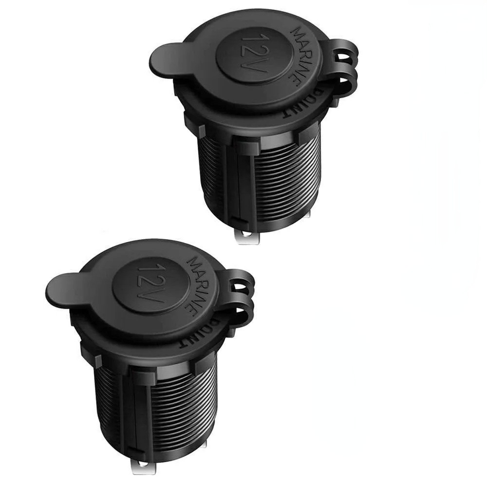 12V Cigarette Lighter Socket Power Outlet Receptacle Plug or Car Marine ATV 2PCS