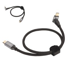.›(50cm)90 Degree USB C Cable Angled USB C Extension Cable 4K 60Hz Professional