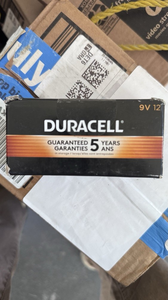 Duracell 9V Alkaline Batteries 12-Pack MN1604DBK 9V Block Type 9V Voltage