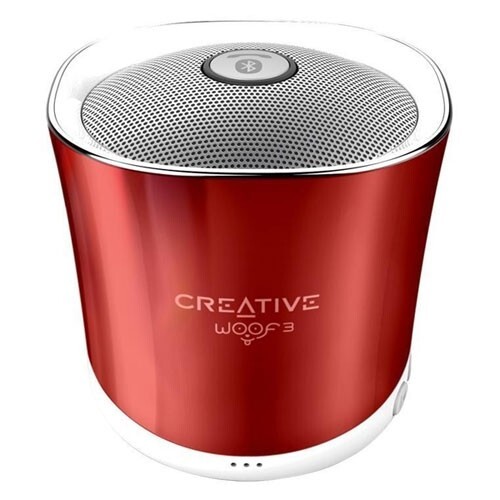 CREATIVE WOOF 3 PORTABLE BLUETOOTH WIRELESS SPEAKER – CHROME RED