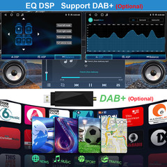 Single 1 DIN Rotatable 10.1” Android 13 Touch Screen Car Stereo Radio GPS Wifi
