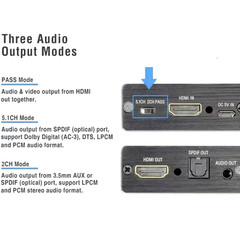 4K * 2K HDMI Stereo Audio Video Extractor Converter HDMI+ Optical SPDIF 3.5mm n