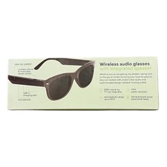 WeariQ Smart Glasses Brown Glossy Frame UV400 Polarized Wireless Bluetooth USB-C