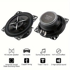 2pcs 4 Inch Car HiFi Coaxial Speakers- 420W 4-Way Full Range Frequency Speakers