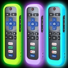 3 Pack Remote Case for Roku, Battery Cover for TCL Smart TV Steaming Stick Remot
