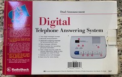 Radio Shack Digital Telephone Answering System Machine 43-784 No. TAD-1024 White