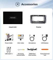 11.5″ Touchscreen Stereo for Chevy, GMC, Buick–Backup Cam, READ 4 MODELS & YRS