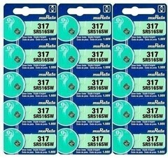 6 Sony SR516SW 317 1.55V Silver Oxide 0%Hg Watch Batteries