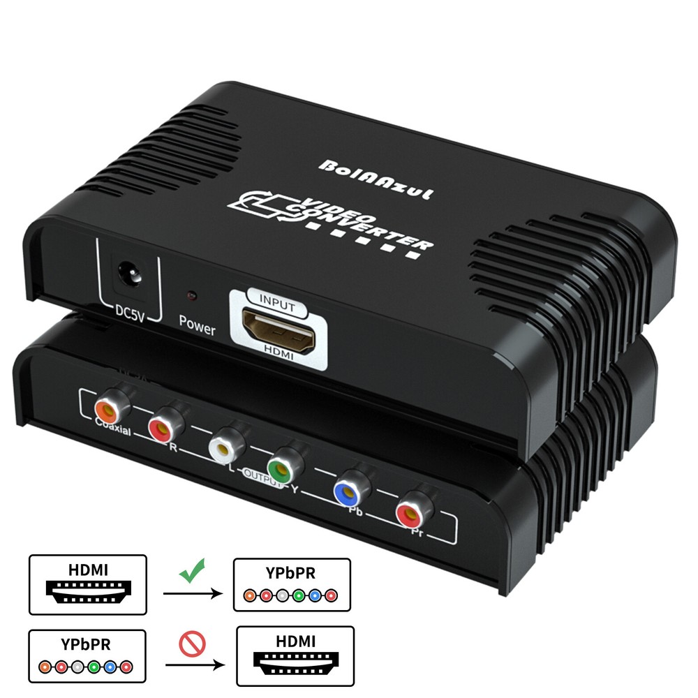 1080P HDMI to Component Ypbpr RGB Video Converter Adapter Digital Coax Audio out