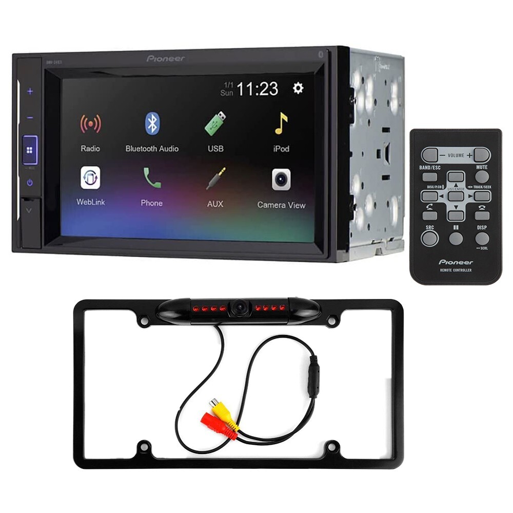 Pioneer DMH-241EX 6.2″ Car stereo.Digital Media Receiver w/remote. Backup Camera