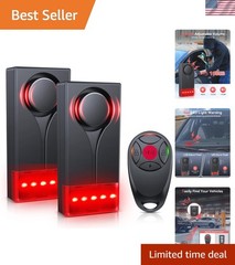 108dB Anti-Theft Car Vibration Alert with Remote and Durable Weatherproof Design