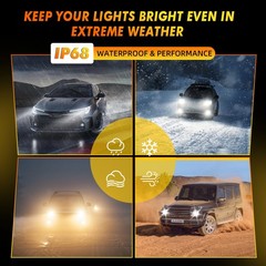 FAHREN Upgraded H7 LED Headlight Bulbs Kit 90000LM Low/Fog Beam 10Years Lifespan