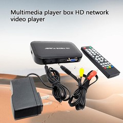 A28D USB SD MMC VGA AV YPbPr Multi TV Media Player + IR Fernbedienung 1080pi5