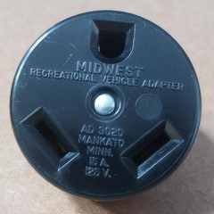 NEW Midwest Electric Products AD 3020 30 Amp to 15 Amp RV Adapter Plug Free Ship