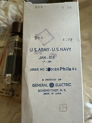 GE JAN 814 VT-154 Vacuum Tube 100% Satisfaction Guaranteed New Old Stock 1956