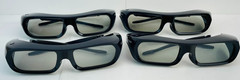 Sony 3d Glasses TDG-BR250 LOT OF 4