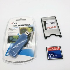 512MB Compact Flash Memory Card CF Card +PCMCIA Adapter+SSK USB2.0 reader FANUC