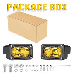 2x 3inch LED Light Cube Bar Spot Flood Pods Driving Fog Lamp Offroad ATV UTV 4WD