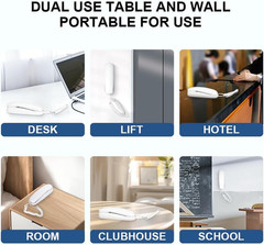 White OF-990 Slimline Telephone Wall-Mountable Basic Corded Telephone No AC Powe
