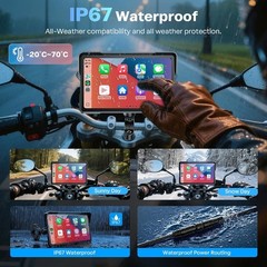WIFI 7inch Carplay Screen for Motorcycle Wireless Moto CarPlay Android Auto GPS