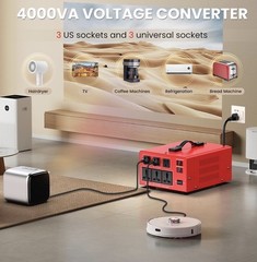 4000 Watt Voltage Converter Transformer Heavy Duty Step Up/Down Power Converter