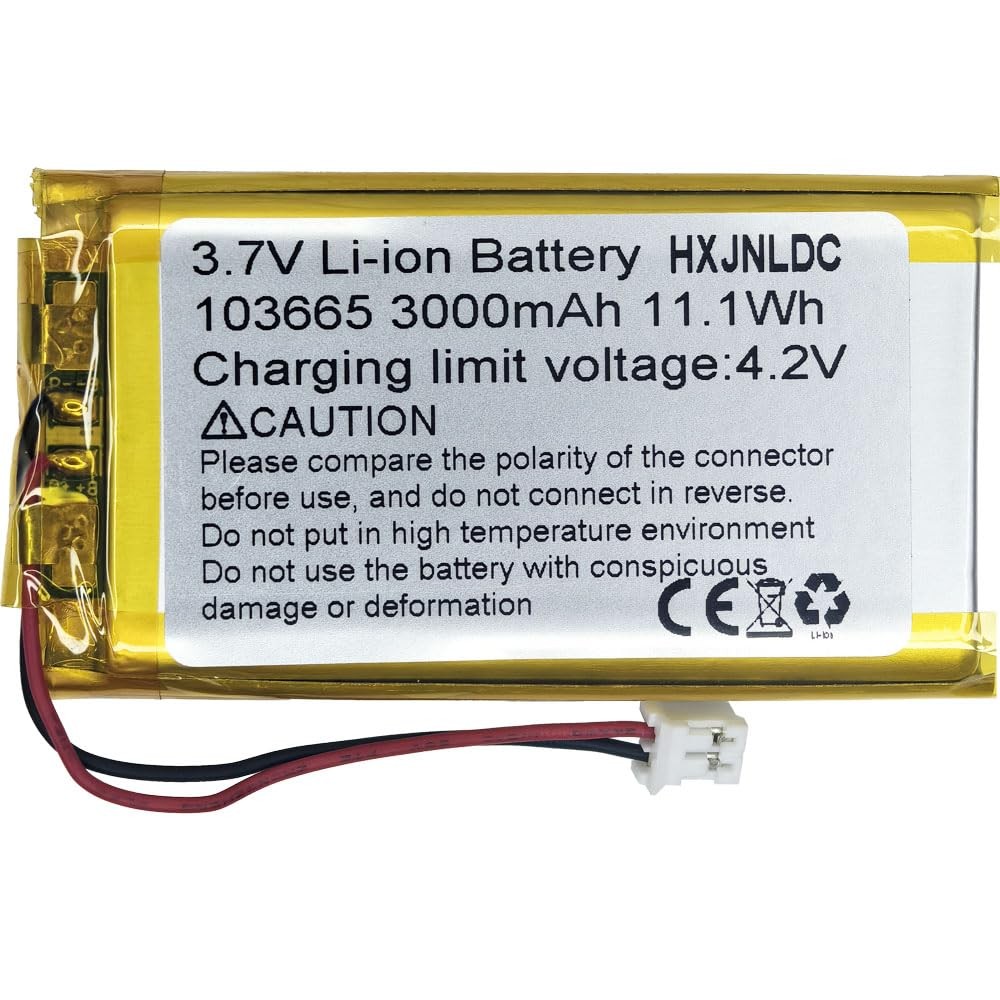 DC 3.7V 3000mAh 103665 Rechargeable Lithium Polymer Replacement Battery for D…