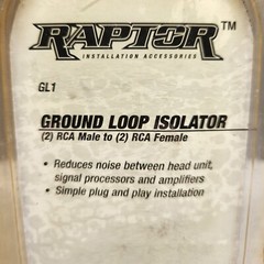 Raptor GL1 Ground Loop Isolator – Gold RCA Noise Reducer for Car Audio