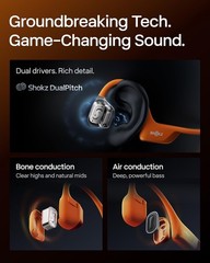 New Shokz OpenRun Pro 2 Bone Conduction Bluetooth Sports Headphones Orange
