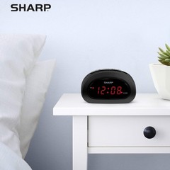 Small, Space-Saving Digital Alarm Clock – Compact Bedside Clock with Large Re…